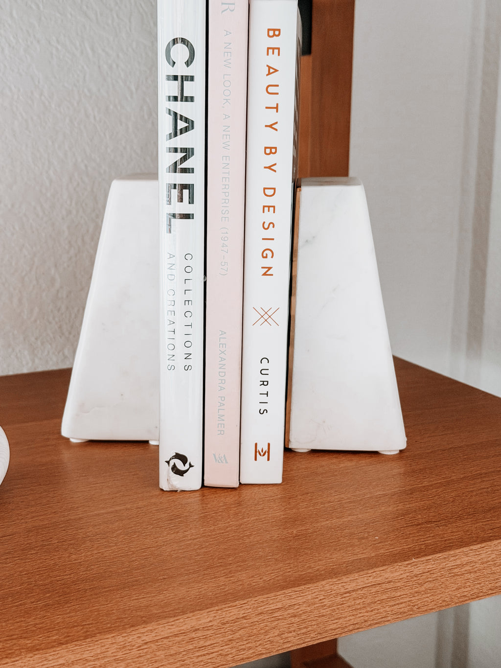 Cara Marble Bookend Pair with Brass Edges