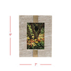 Soren Marble Picture Frame Brass Inlay in Beige- 2 sizes available.