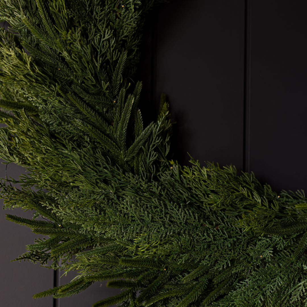 Norfolk & Cypress Mixed Real Touch Wreath - 24"