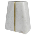 Cara Marble Bookend Pair with Brass Edges