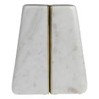 Cara Marble Bookend Pair with Brass Edges