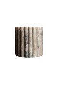 Beige Gray Marble Fluted Jar