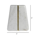 Cara Marble Bookend Pair with Brass Edges