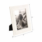 Picture Frame White 5x7 in. Rectangular Marble Border