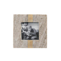 Soren Marble Picture Frame Brass Inlay in Beige- 2 sizes available.