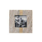 Soren Marble Picture Frame Brass Inlay in Beige- 2 sizes available.