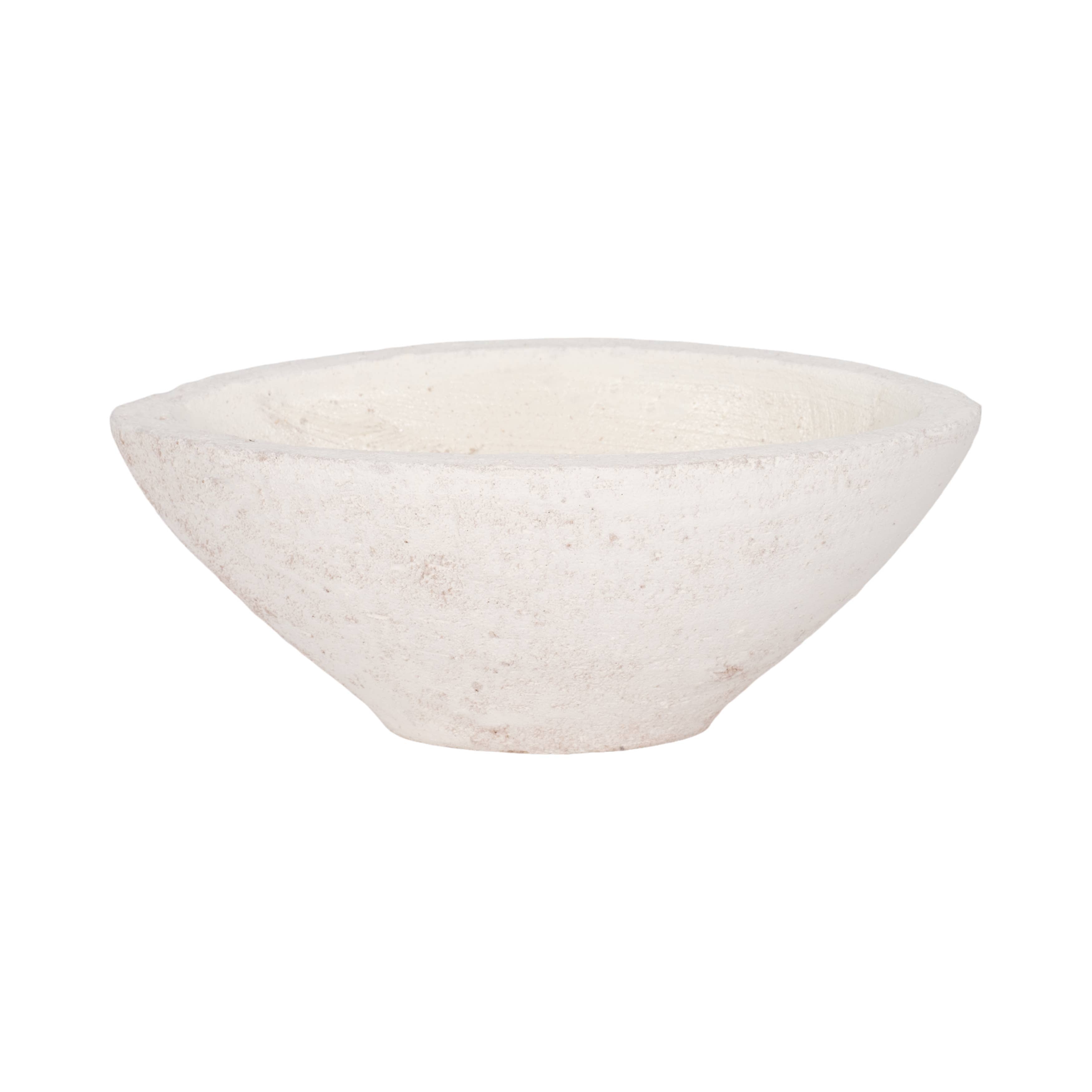 Bowl - White Artisanal Terracotta, 10 in.