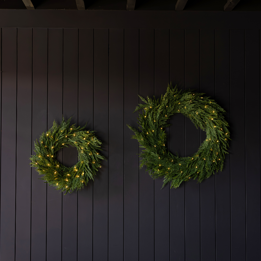 Norfolk & Cypress Mixed Real Touch Wreath - 24"