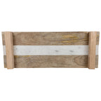 Murphy Elevated Serving Board Mango Wood & White Marble