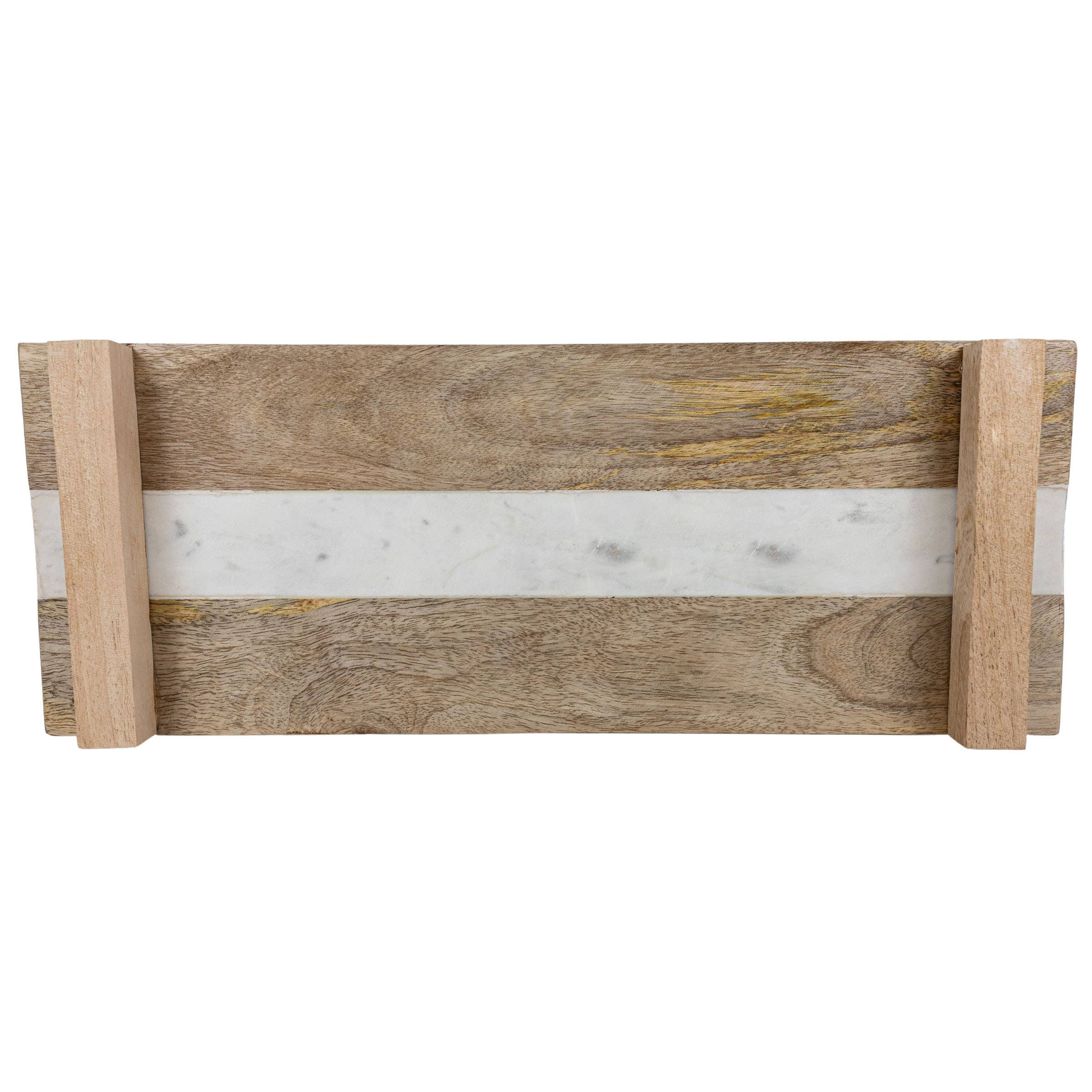 Murphy Elevated Serving Board Mango Wood & White Marble