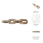 Ivory/Beige 14x3 in. Marble Novelty 4-Link Chain Sculpture
