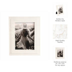 Picture Frame White 5x7 in. Rectangular Marble Border