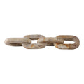 Ivory/Beige 14x3 in. Marble Novelty 4-Link Chain Sculpture