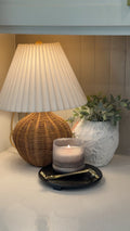 Black Wood Pedestal Stand