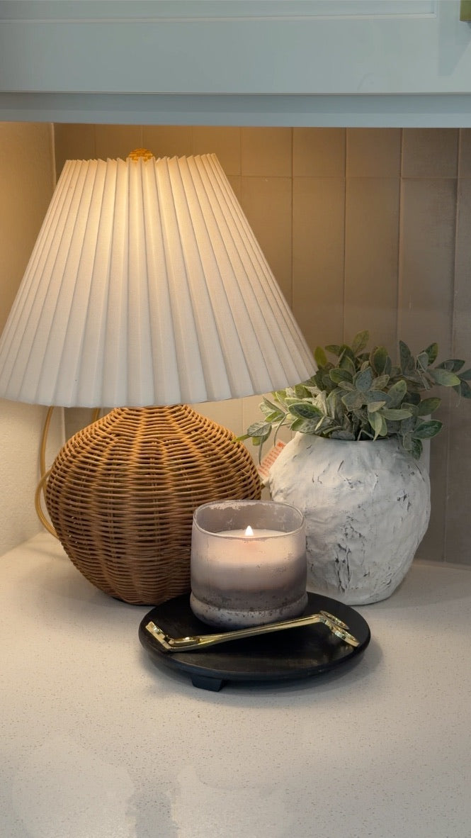 Black Wood Pedestal Stand