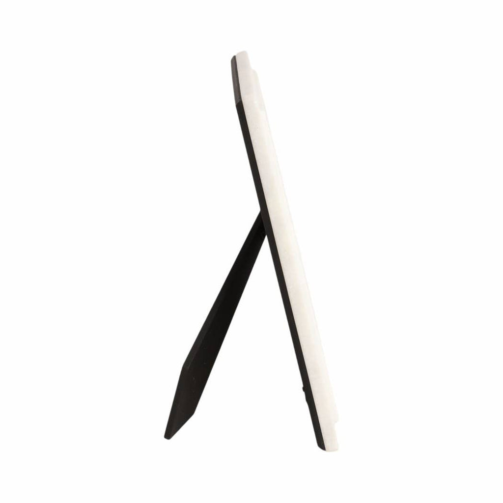 Picture Frame White 5x7 in. Rectangular Marble Border