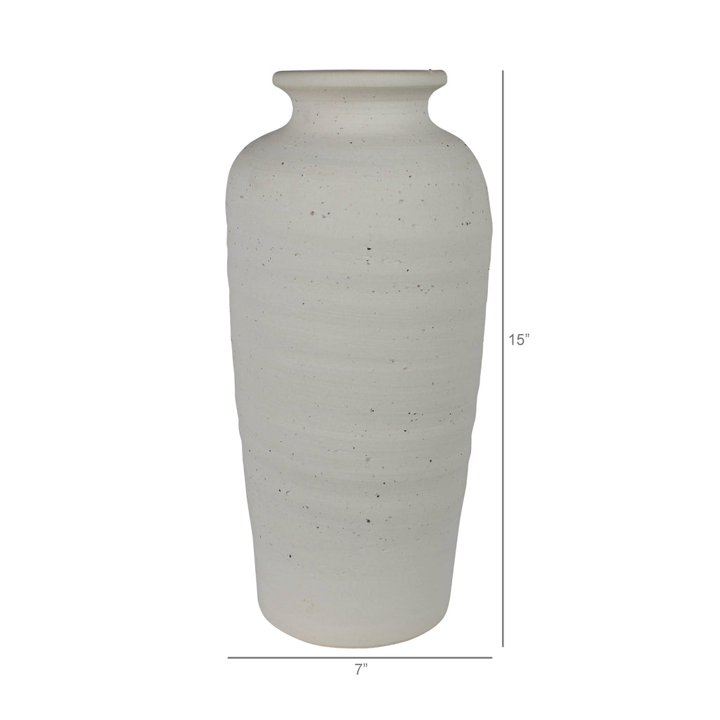 Stoneware Vase - Tall, Lrg (15")