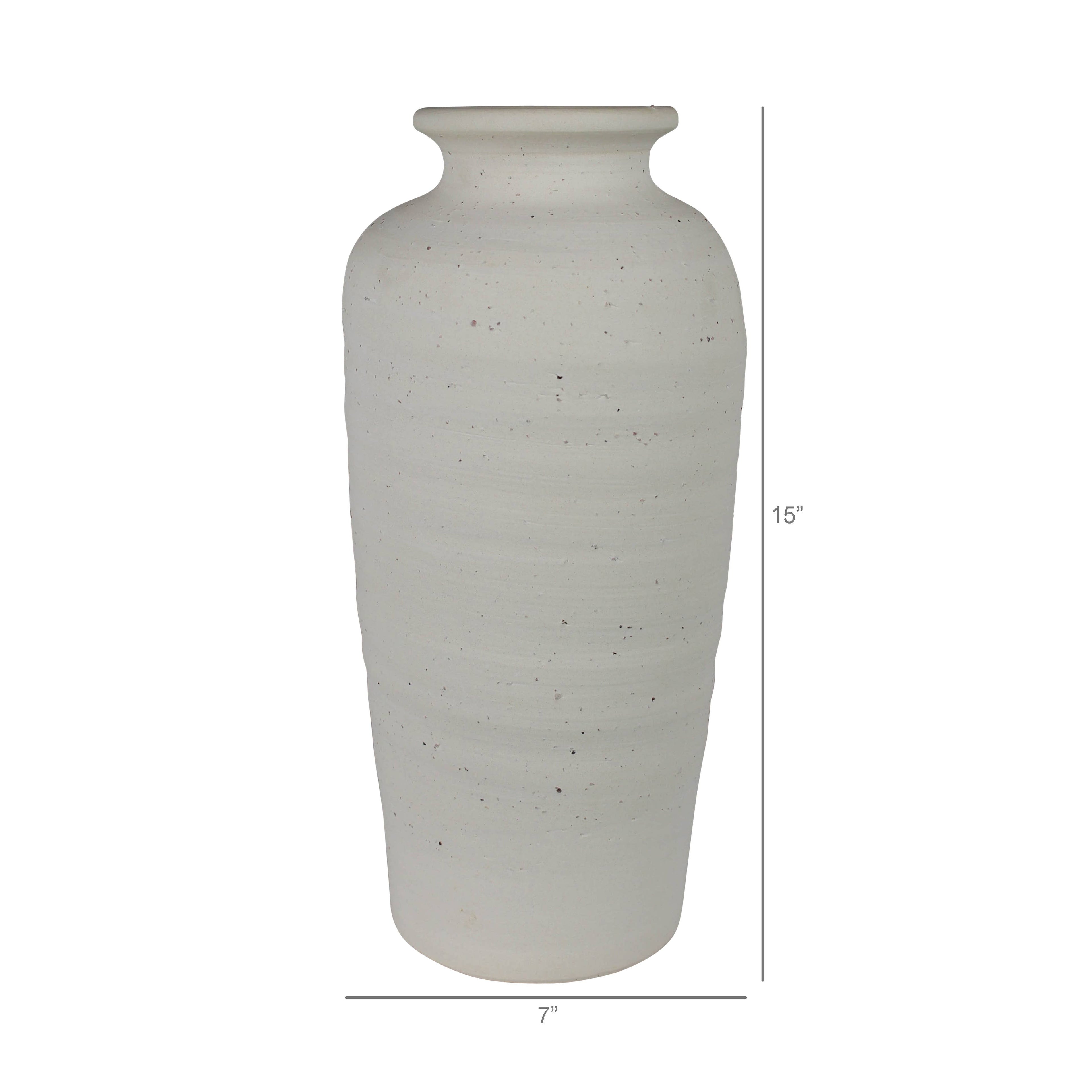 Stoneware Vase - Tall, Lrg (15")