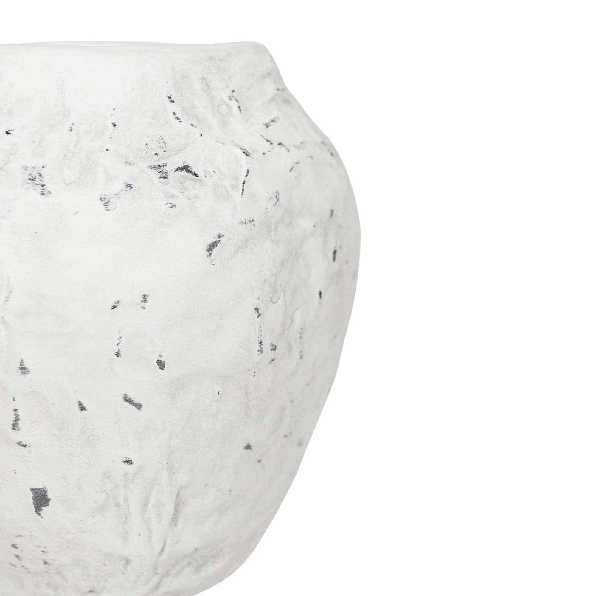Ambrosine Distressed Ceramic Vase White