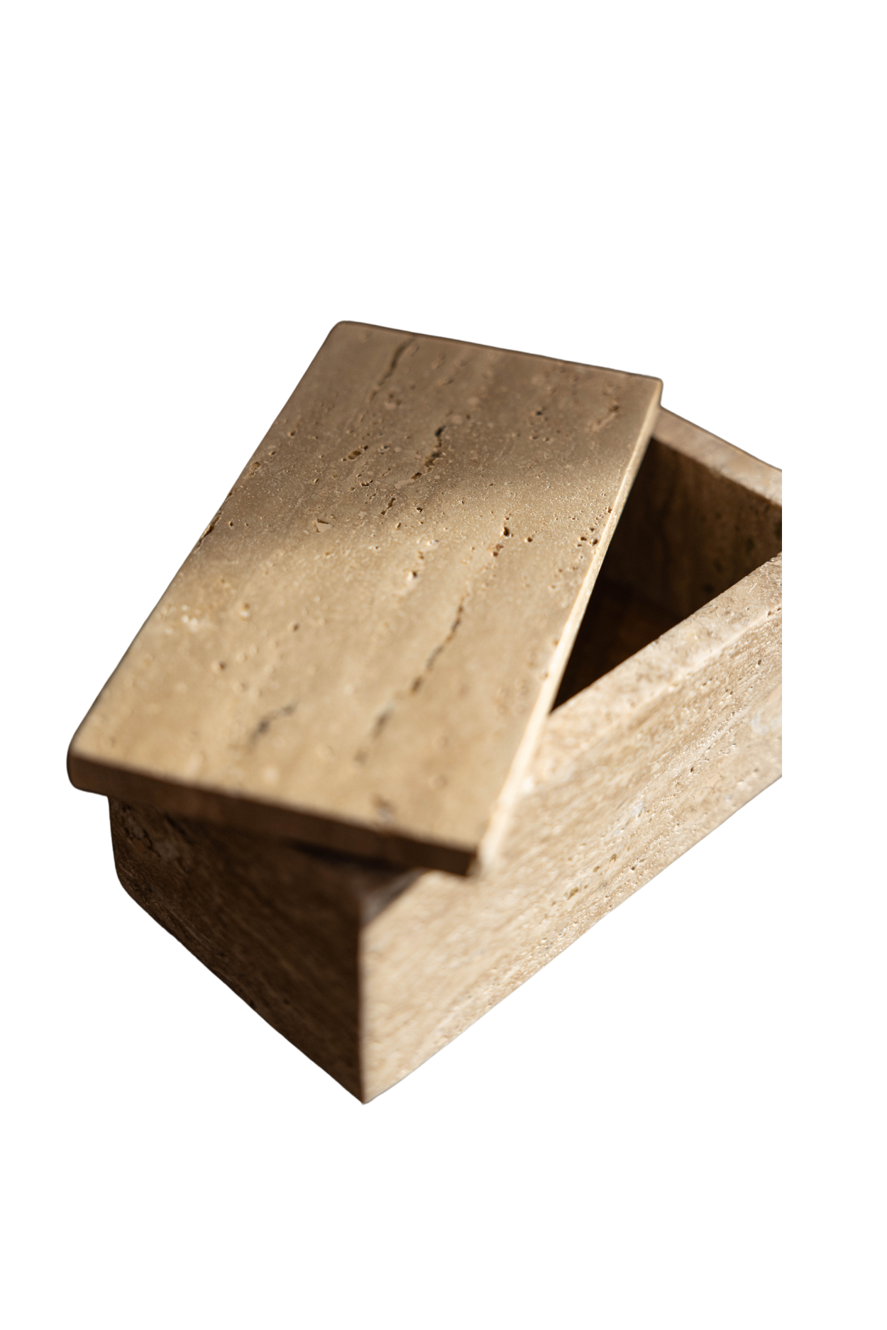 Travertine Lidded Box