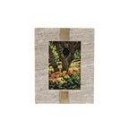 Soren Marble Picture Frame Brass Inlay in Beige- 2 sizes available.