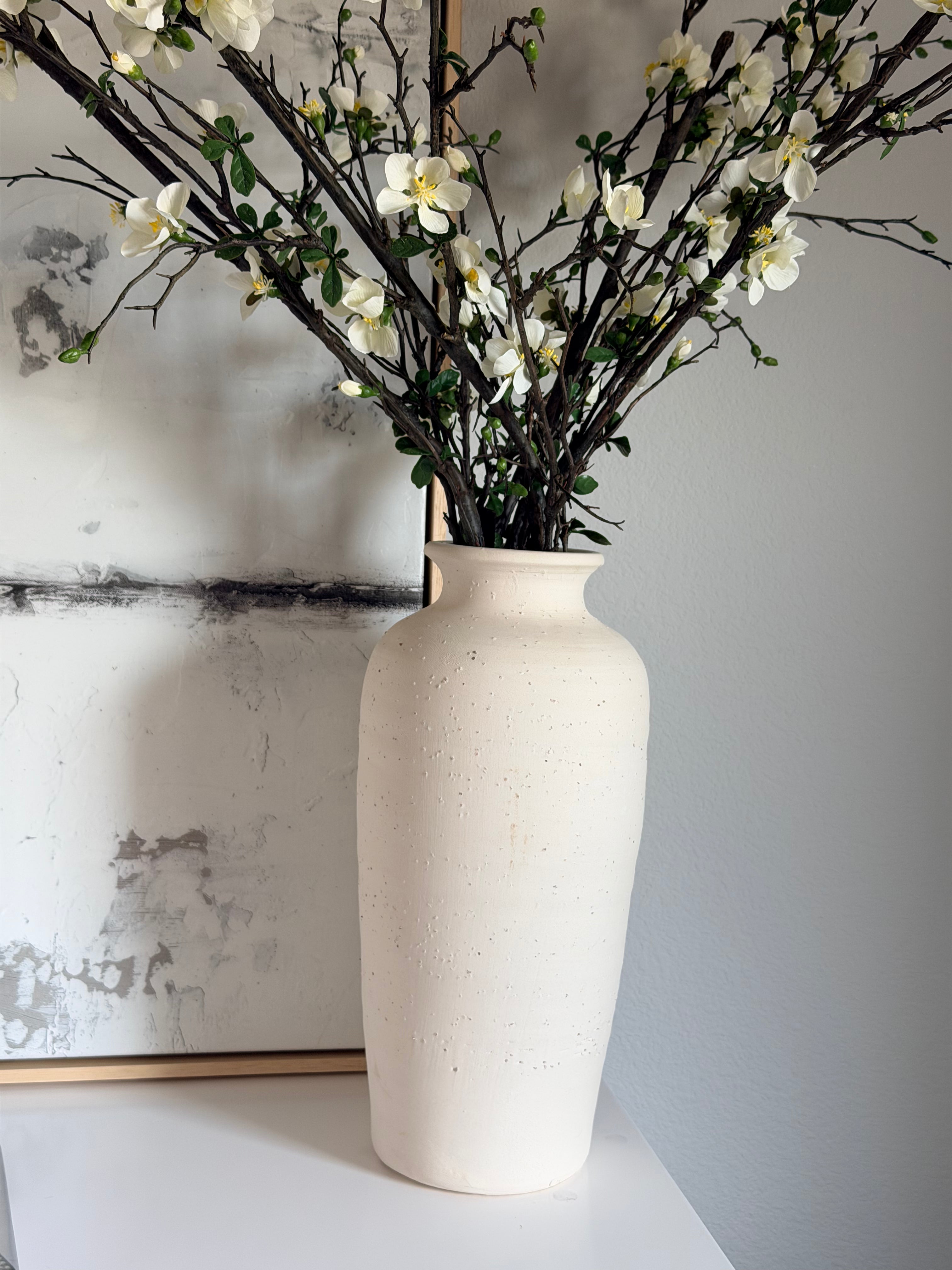 Stoneware Vase - Tall, Lrg (15")