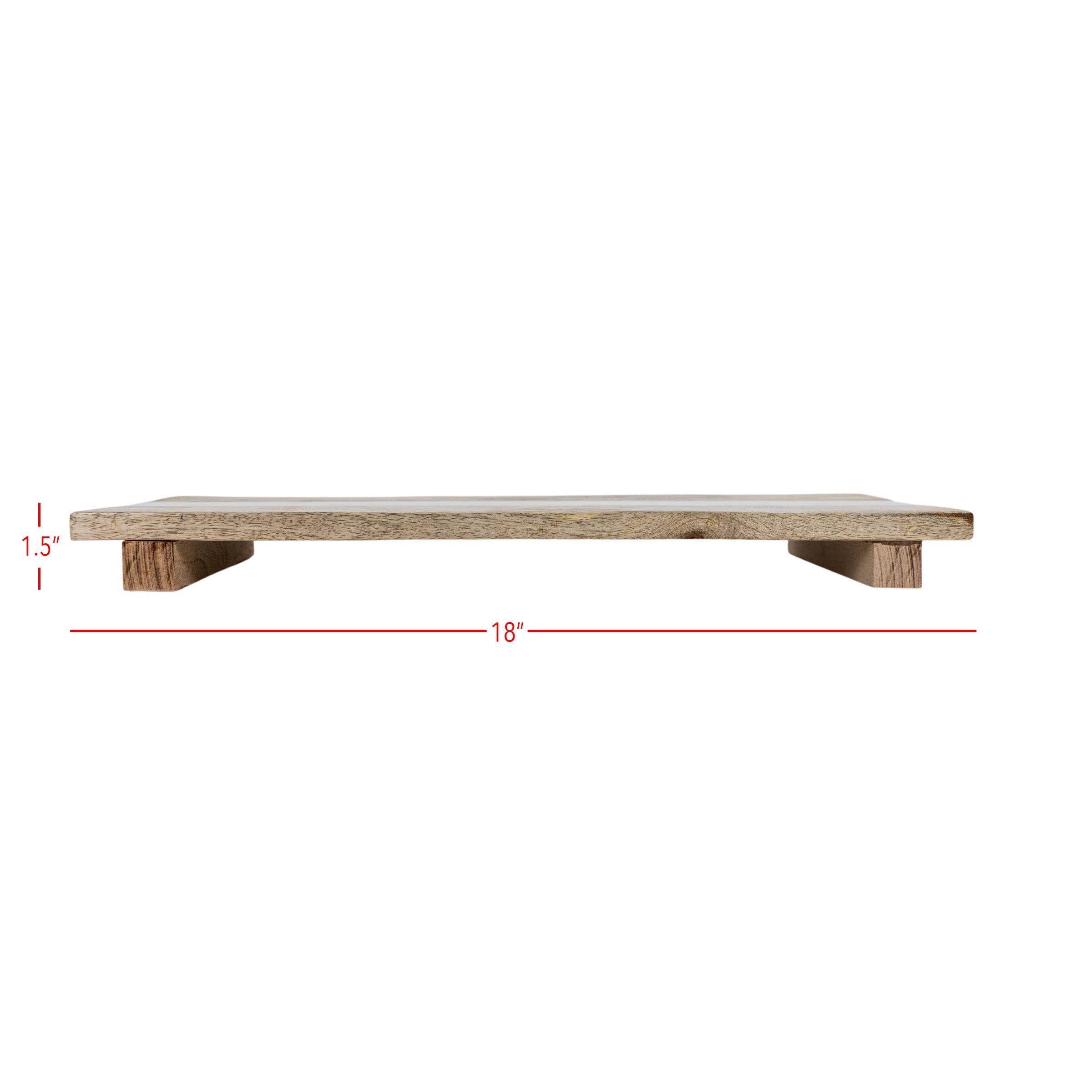 Murphy Elevated Serving Board Mango Wood & White Marble