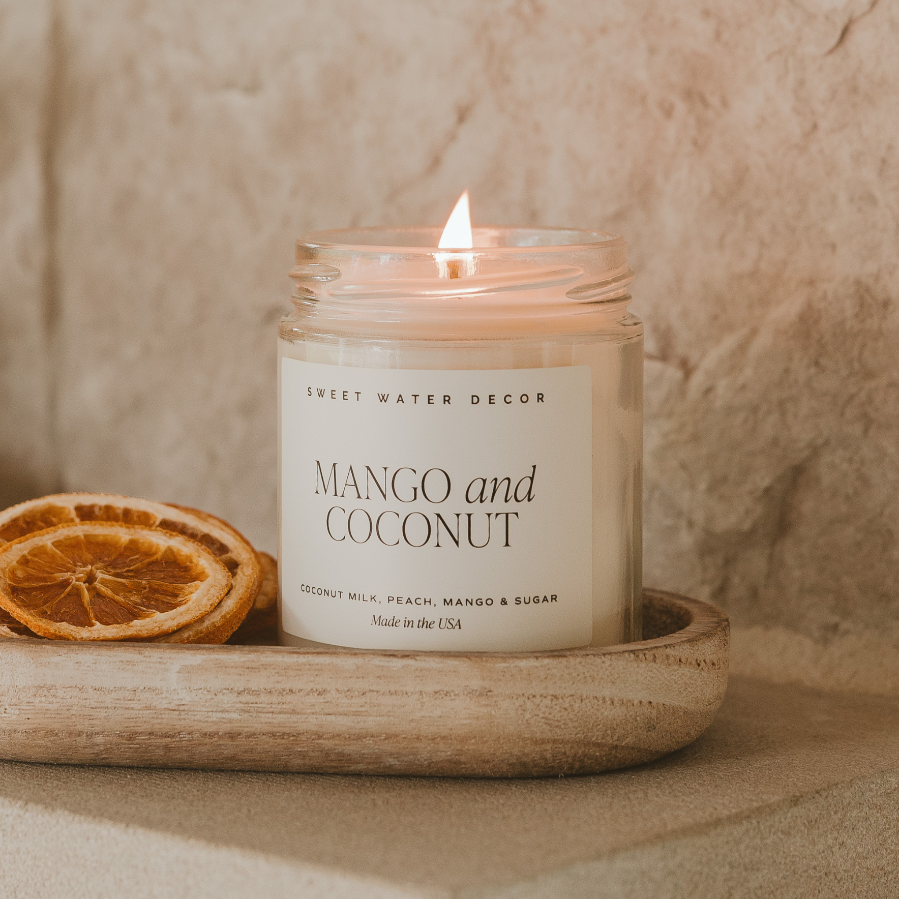Mango and Coconut 9 oz Soy Candle