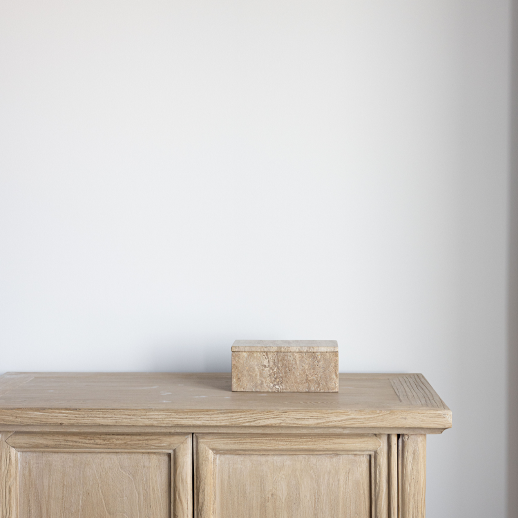 Travertine Lidded Box