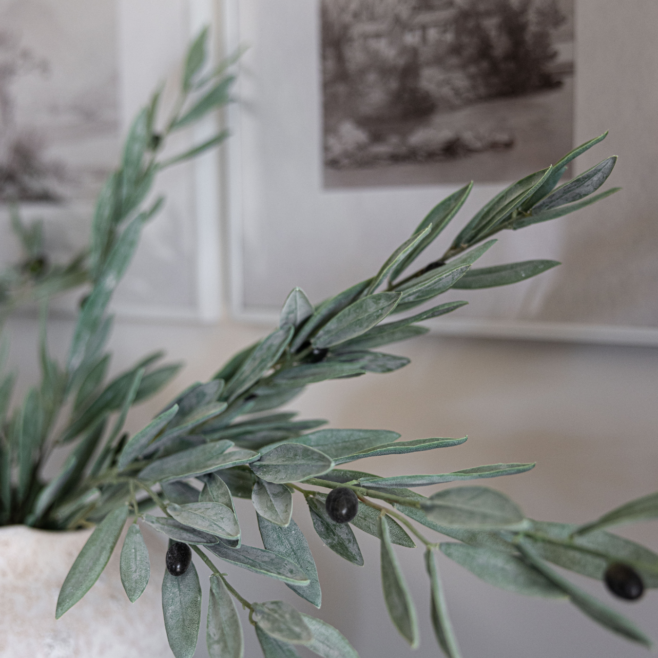 Olive Branches Green Faux Stems