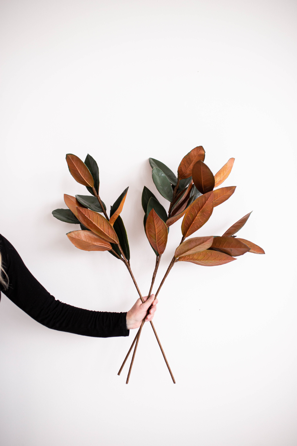 Magnolia Stems Faux Leaves