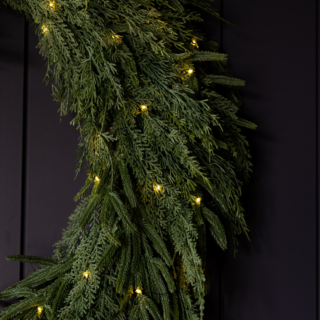 Norfolk & Cypress Mixed Real Touch Wreath - 24"