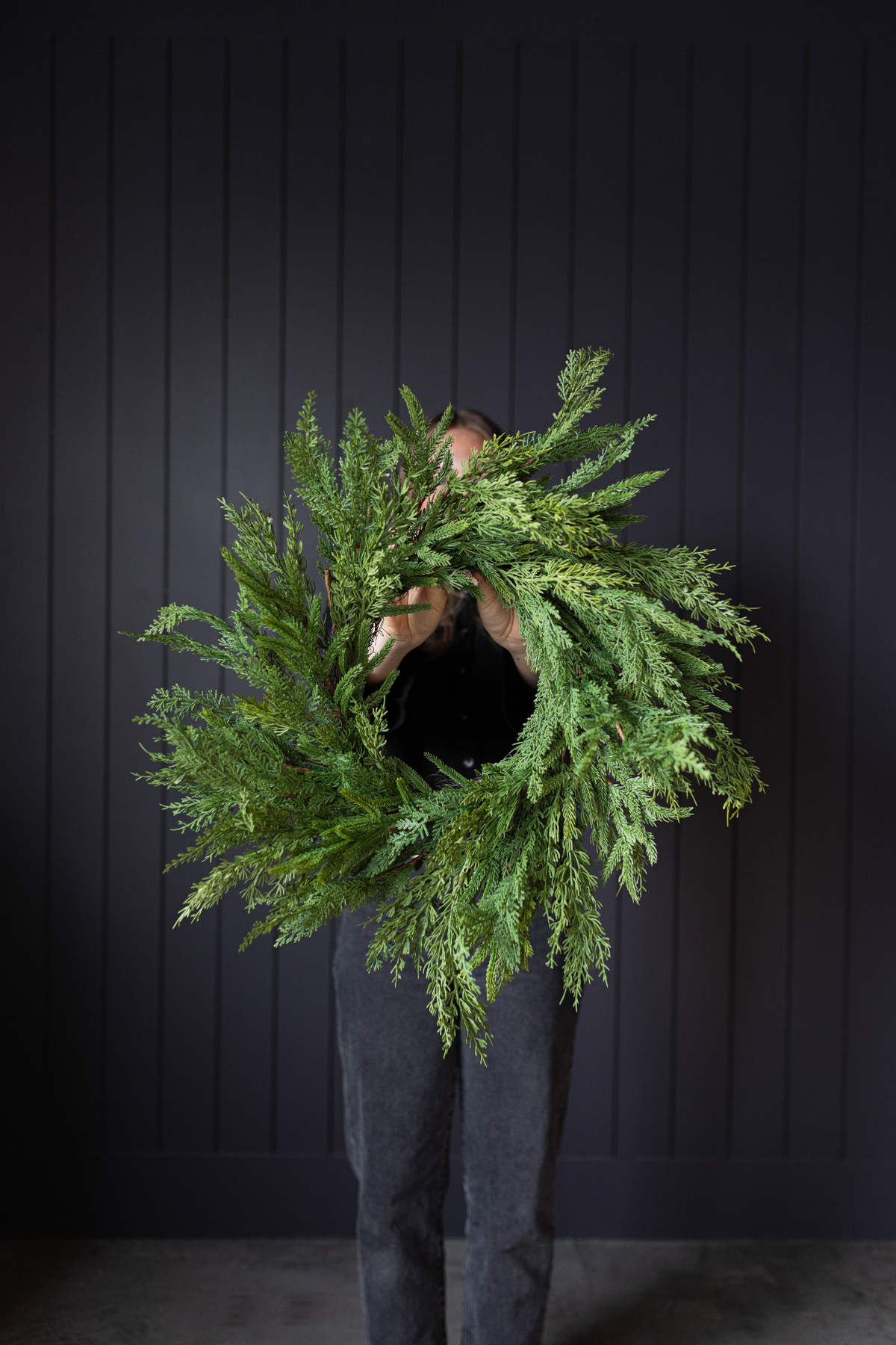 Norfolk & Cypress Mixed Real Touch Wreath - 24"
