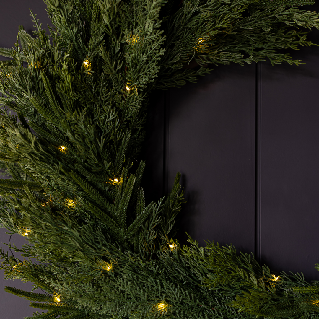 Norfolk & Cypress Mixed Real Touch Wreath - 24"
