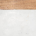 White Small Square Marble and Wood Cutting Board